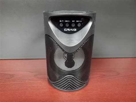 <b>Craig</b> Bluetooth Color Changing <b>Portable</b> <b>Speaker</b> Model <b>CMA3837</b> Works Great, Very Good, Preowned Condition - Please see the pictures for details. . Craig portable speaker cma3837 manual